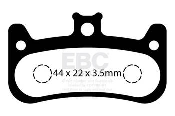 CFA735 - Klocki hamulcowe rowerowe (organiczne) EBC Brakes