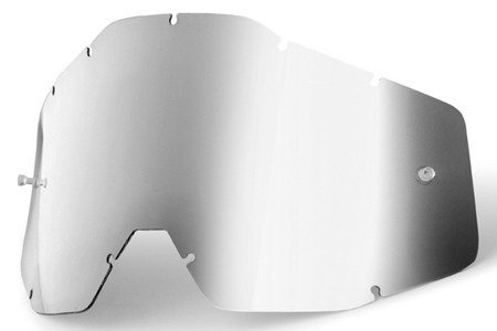 100 PROCENT SZYBKA POJEDYNCZA DO GOGLI RACECRAFT/ACCURI/STRATA MIRROR SILVER