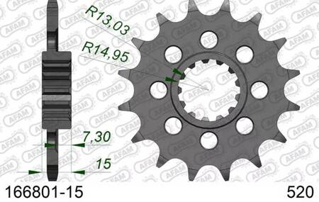 166801-15 520 AFAM  ZĘBATKA PRZEDNIA 