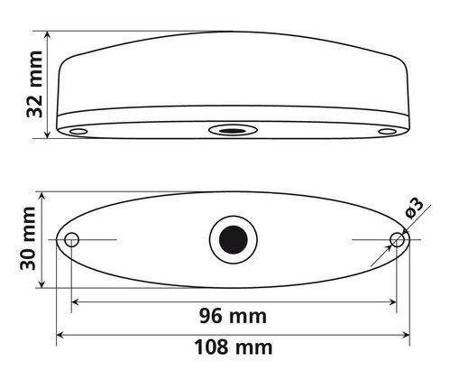 90159 Porster, lampa tylna LED, 12V