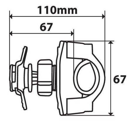 90452 Handle uchwyt mocowany do kierownicy