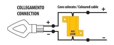 90469 Przewodowe oporniki z szybkozłączami, 2szt., 12V - 6 OHM - 25W