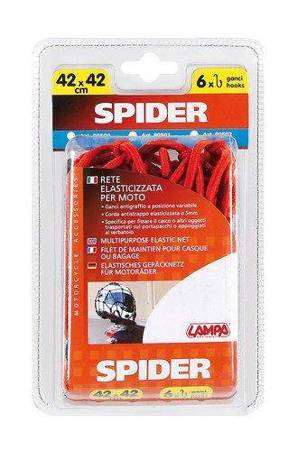 90501  Uniwersalny pająk, elastyczna siatka - czerwony