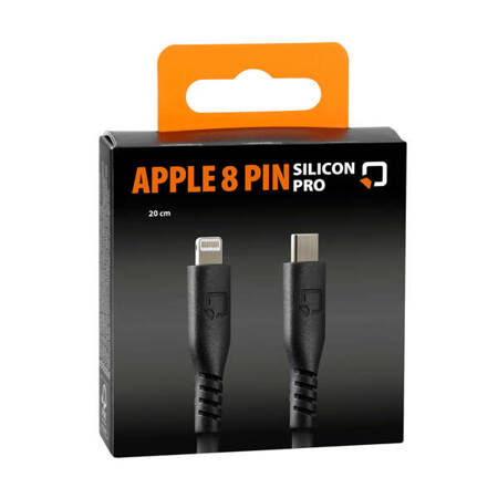 91783 przewód silikonowy  Usb Type C > Apple 8 Pin - 20 cm