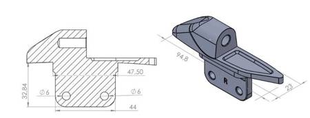 ADAPTER LUSTEREK HI-TECH DO OWIEWEK (9574N, PRAWY)