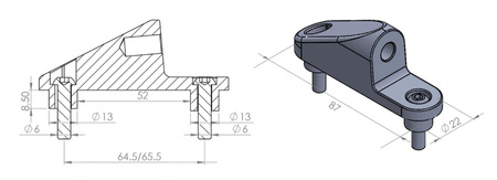 ADAPTER LUSTEREK PUIG HI-TECH DO OWIEWEK (9575N, LEWY LUB PRAWY)