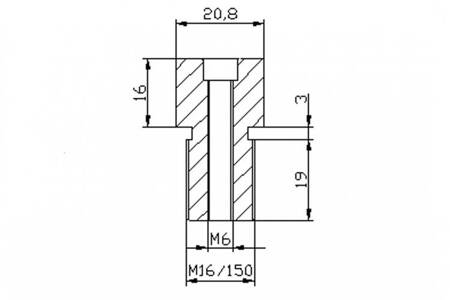 Adapter lusterek PUIG Hi-Tech IV / Tracker (9583P, lewy lub prawy) Czarny (N) 9583N