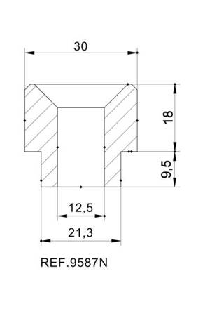 Adapter lusterek PUIG Hi-Tech IV / Tracker (9587N, lewy lub prawy) Czarny (N) 9586N