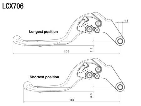 Adjustable Plus Clutch levers