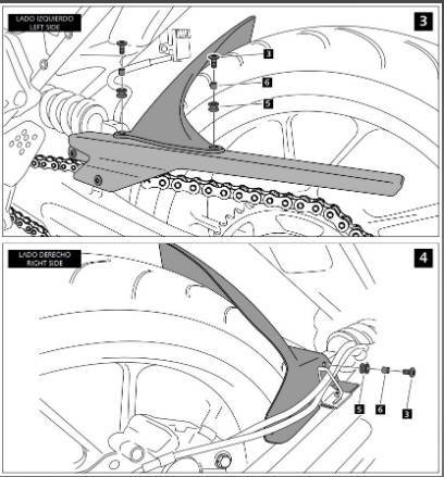 BŁOTNIK TYLNY PUIG DO YAMAHA MT-07 TRACER 16-20