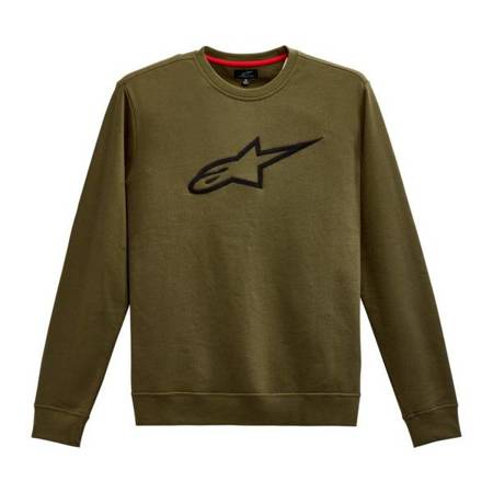 BLUZA ALPINESTARS AGELESS CREW MILITARY GREEN/BLACK