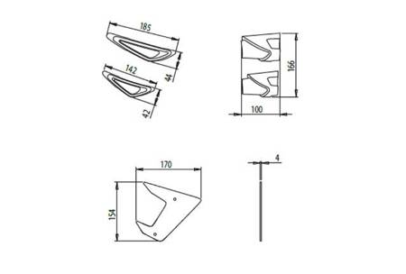 BOCZNE SPOILERY DOCISKOWE DO YAMAHA MT-09 17-20