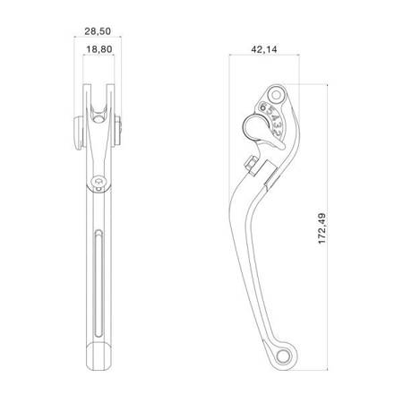 Barracuda Kawasaki FZ1 Zestaw Dźwigni