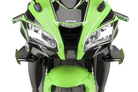 Boczne spoilery dociskowe do Kawasaki ZX-10R 16-20 Zielony (V) 9882V