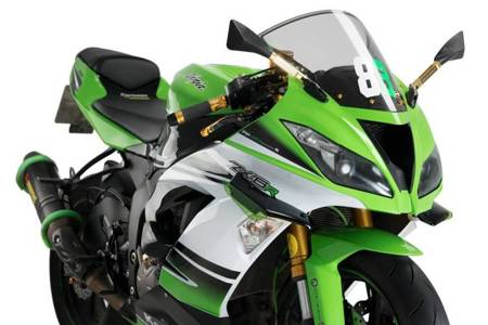 Boczne spoilery dociskowe do Kawasaki ZX-6R 09-16 Zielony (V) 3162V