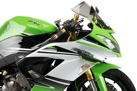 Boczne spoilery dociskowe do Kawasaki ZX-6R 09-16 Zielony (V) 3162V