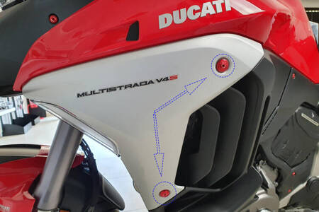 CNC RACING ZESTAW ŚRUBEK OSŁON BOCZNYCH CHŁODNICY DUCATI MULTISTRADA V4, KOLOR ZŁOTY