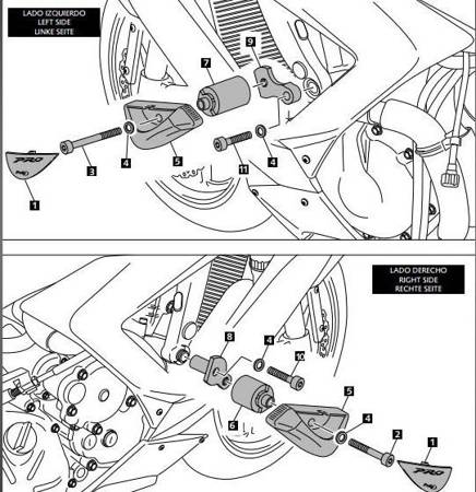 CRASH PADY KAWASAKI ZX6R 636 13-16 (PRO)