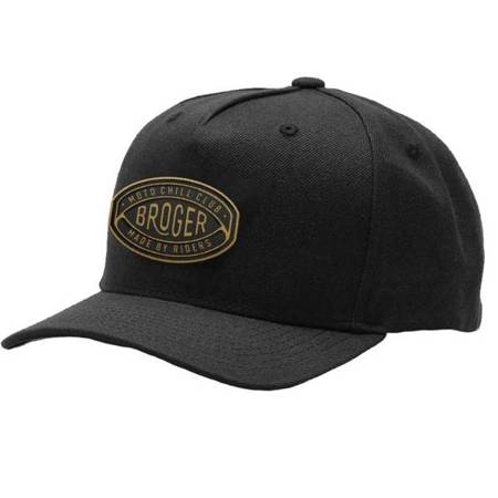 CZAPKA Z DASZKIEM BROGER SNAPBACK BADGE BLACK