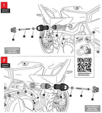 Crash pady PUIG do BMW F900XR 20-22 Czarny (N) 20388N