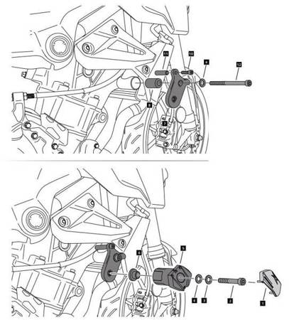 Crash pady PUIG do Kawasaki Z400 23 Czarny (N) 21399N