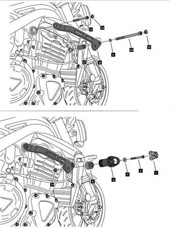 Crash pady PUIG do Triumph Speed Triple 1200RS 21-22 Czarny (N) 21131N