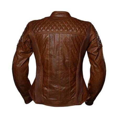 DAMSKA KURTKA MOTOCYKLOWA SKÓRZANA 4SR SCRAMBLER LADY COGNAC