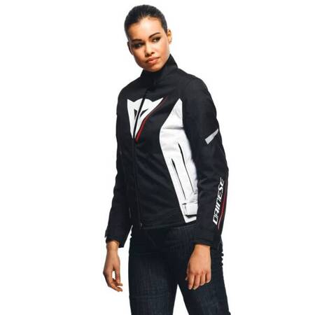 DAMSKA KURTKA NA MOTOCYKL DAINESE VELOCE LADY D-DRY CZARNO/BIAŁO/CZERWONA 