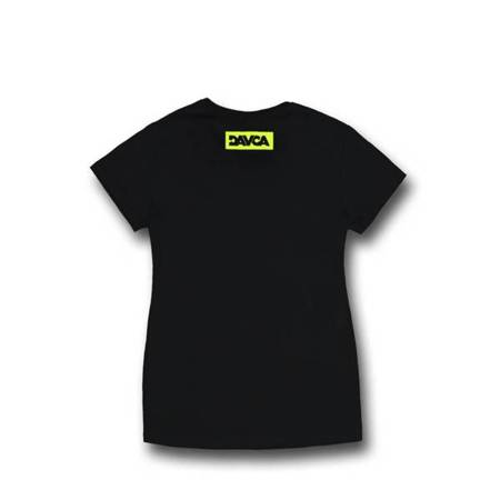 DAVCA T-shirt damski black fluo logo 