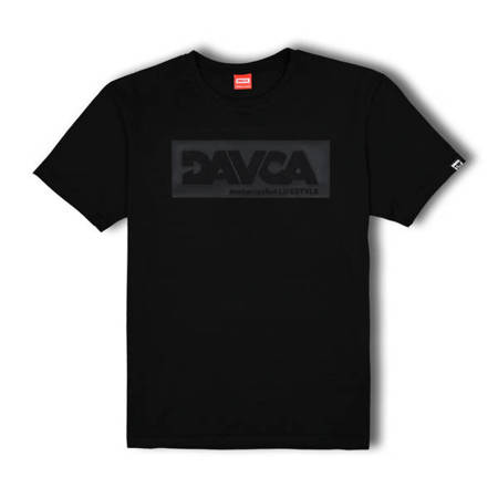 DAVCA T-shirt męski black matt logo