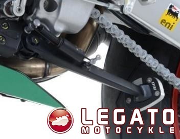 ELEMENT NÓŻKI - KICKSTAND SHOE APRILIA RSV4 09-  RR 15-  RSV4 RF  V4 TUONO 11-14  SILVER