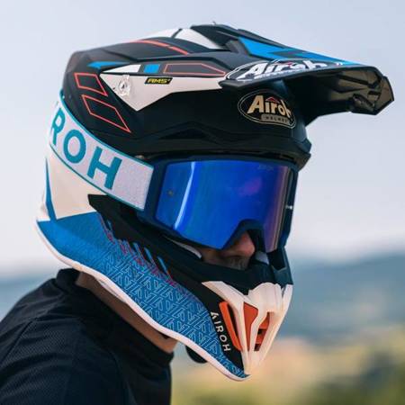 GOGLE AIROH BLAST XR1 BLUE MATT - SZYBA BLUE MIRRORED (1 SZYBA W ZESTAWIE) 