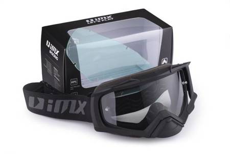 GOGLE IMX DUST BLACK MATT - SZYBA DARK SMOKE + CLEAR (2 SZYBY W ZESTAWIE)