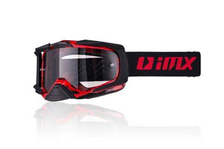 GOGLE IMX DUST GRAPHIC RED/BLACK MATT - SZYBA DARK SMOKE + CLEAR (2 SZYBY W ZESTAWIE)