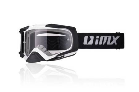 GOGLE IMX DUST WHITE/BLACK MATT - SZYBA DARK SMOKE + CLEAR (2 SZYBY W ZESTAWIE)