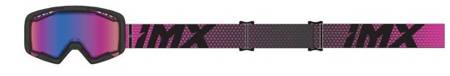 GOGLE IMX ENDURANCE FLIP BLACK MATT/ PINK - SZYBA IRIDIUM PINK + CLEAR (2 SZYBY W ZESTAWIE)