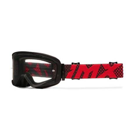 GOGLE IMX ENDURANCE FLIP BLACK MATT/ RED- SZYBA DARK SMOKE + CLEAR (2 SZYBY W ZESTAWIE)