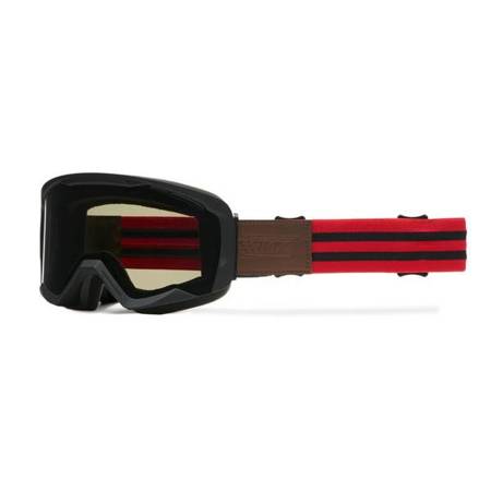 GOGLE IMX ENDURANCE RUST BLACK MATT/RED - SZYBA DARK SMOKE + CLEAR (2 SZYBY W ZESTAWIE)