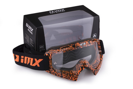 GOGLE IMX MUD GRAPHIC ORANGE/BLACK - SZYBA CLEAR (1 SZYBA W ZESTAWIE)