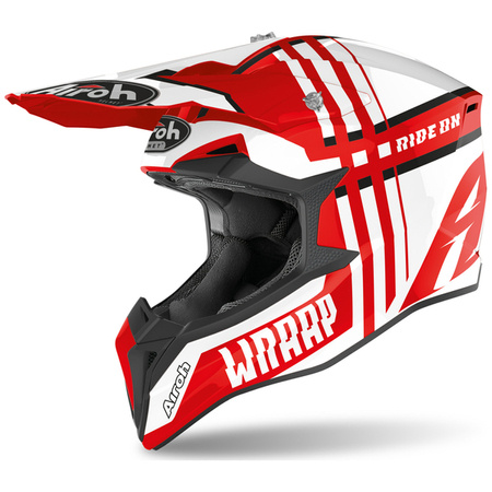 KASK AIROH WRAAP BROKEN RED GLOSS