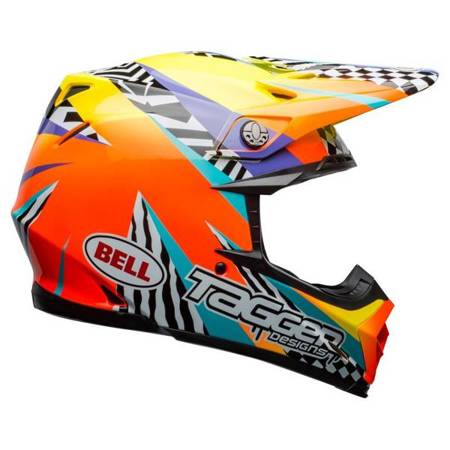 KASK BELL MOTO-9 MIPS TAGGER BREAKOUT ORANGE/YELLOW