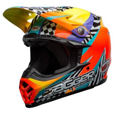 KASK BELL MOTO-9 MIPS TAGGER BREAKOUT ORANGE/YELLOW