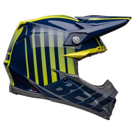 KASK BELL MOTO-9S FLEX SPRINT MATTE/GLOSS DARK BLUE/HI-VIZ YELLOW