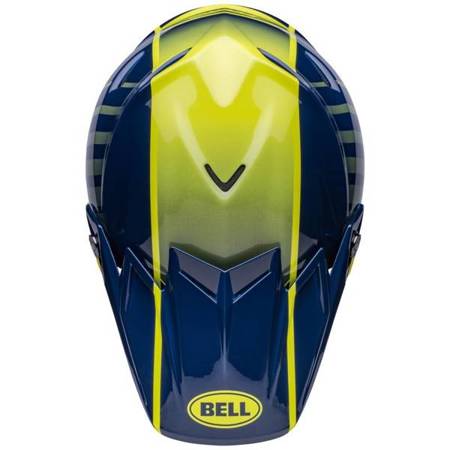 KASK BELL MOTO-9S FLEX SPRINT MATTE/GLOSS DARK BLUE/HI-VIZ YELLOW