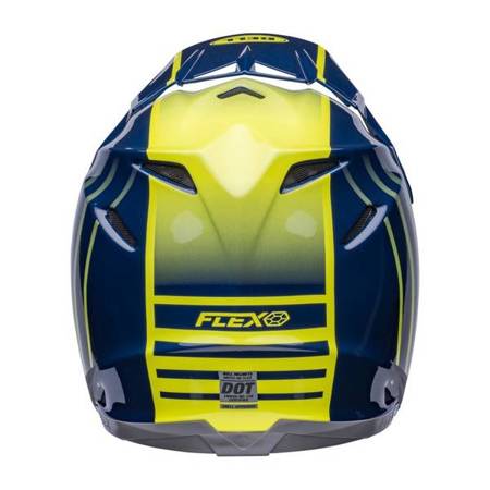 KASK BELL MOTO-9S FLEX SPRINT MATTE/GLOSS DARK BLUE/HI-VIZ YELLOW