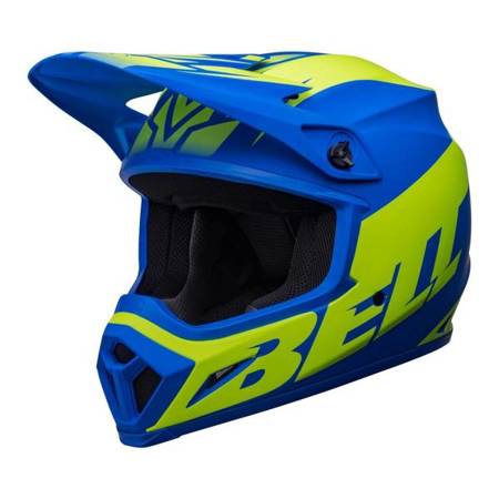 KASK BELL MX-9 MIPS DISRUPT MATTE CLASSIC BLUE/HI-VIZ YELLOW