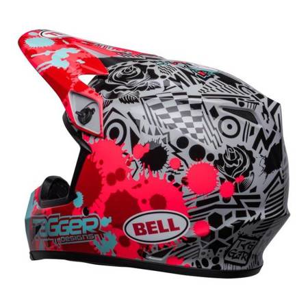 KASK BELL MX-9 MIPS TAGGER SPLATTER BRIGHT RED/GREY