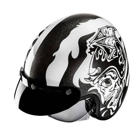 KASK HJC V31 FLAME WHITE/BLACK