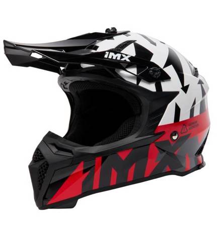 KASK IMX FMX-02 BLACK/WHITE/FLO RED/GREY GLOSS GRAPHIC