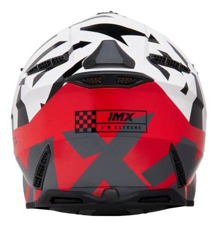 KASK IMX FMX-02 BLACK/WHITE/FLO RED/GREY GLOSS GRAPHIC